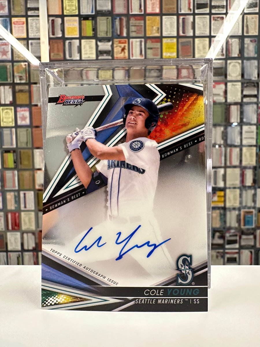 Forever Young! Here's your chance to snag this Bowman's Best Cole Young autograph just in time for #SpringBreakout! Like and repost for your chance to win!