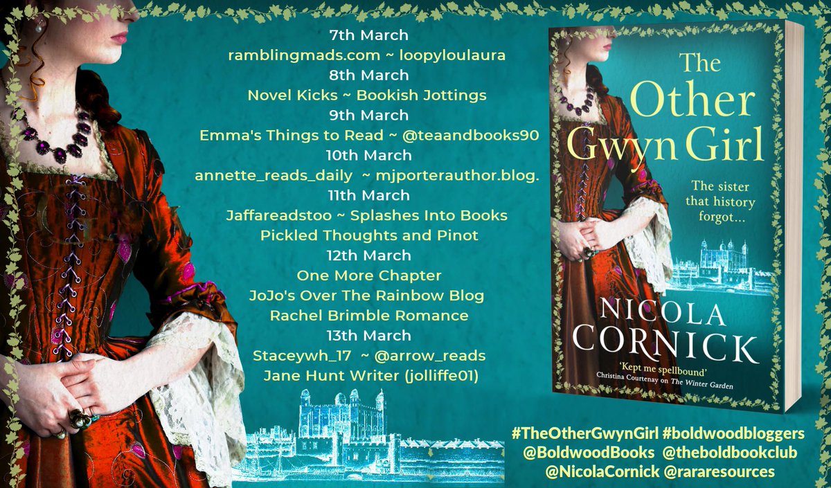 Today on the blog I am delighted to share my #BookReview of #TheOtherGwynGirl by @NicolaCornick @BoldwoodBooks #BoldwoodBloggers @rararesources 
jaffareadstoo.blogspot.com/2024/03/blog-t…