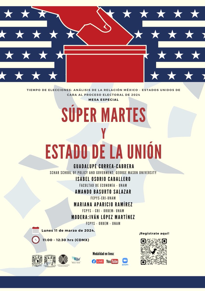 mariana_aparam's tweet photo. ¡Nos vemos mañana a las 11hr! Tendré el gusto de conversar con @GCorreaCabrera #IsabelOsorio y #AmandoBasurto sobre las elecciones en 🇺🇸 en el @obs_ORBEM https://t.co/HJak6bvhHd