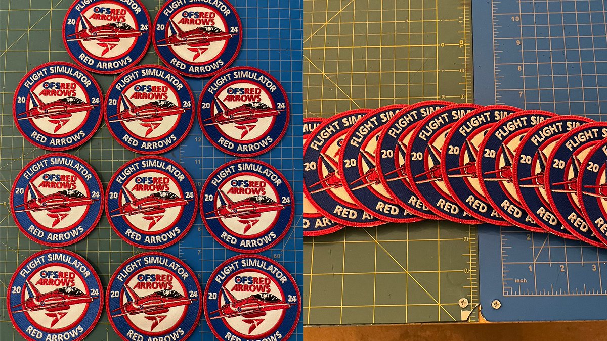 FSRedArrowsltd's tweet photo. One of the cool things we got for the 2024 Season for each active pilot were custom-made Velcro Flight Patches!
https://t.co/K47iLzt3wG
-----------------------------
#Fsra #aviationgeek #dcsworld #flightsimulator #redarrows #digitalcombatsimulator #rafredarrows @rafredarrows https://t.co/RdmdaxoxCu