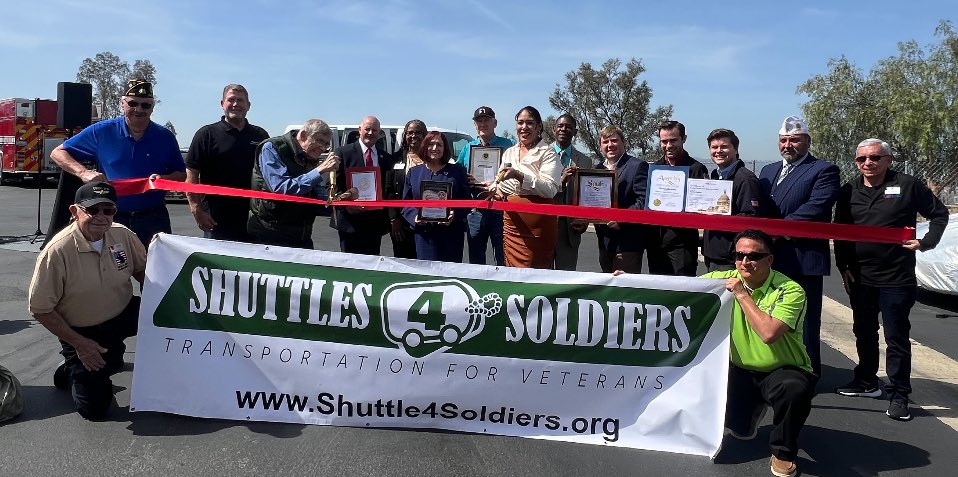 GeneralRoth's tweet photo. #TeamRoth was pleased to participate in the grand opening of Shuttles4Soldiers in Norco. A terrific non-profit organization which has a primary goal of providing transportation services to our veterans so they can make their appointments and obtain other critical services. https://t.co/2Lqx2cXAvY