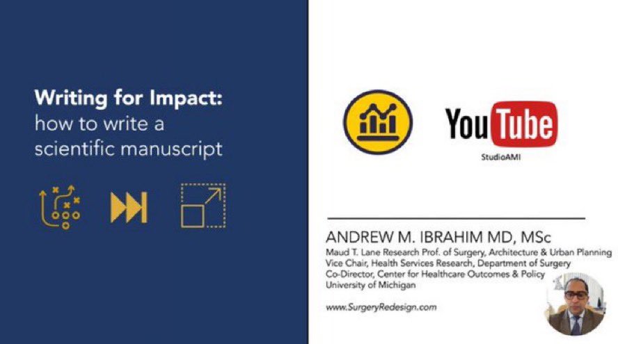 I just recorded the talk that goes with those slides: Writing For Impact youtube.com/watch?v=fgeahU… @drkeithsiau #MedEd