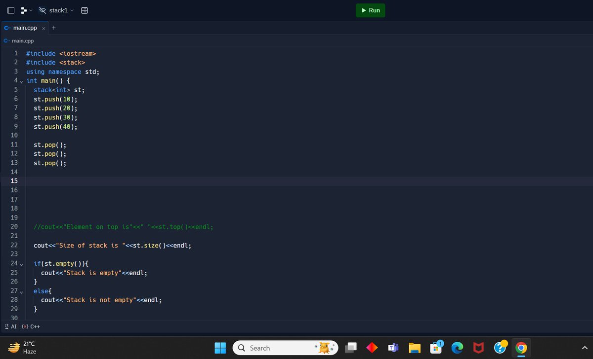 mishragoravv's tweet image. 🚀 Day 20/100 DSA Challenge: Embracing the Magic of Stacks!

📚 What Went Down:
1️⃣ Stack Libraries
2️⃣ Built My Own Stack
#DSAAdventures #CodingOdyssey #StackMastery #100DaysOfCode