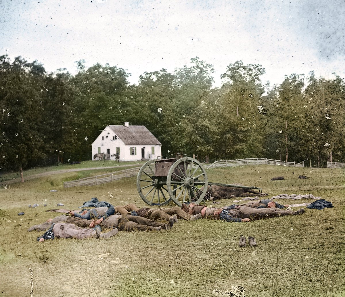 'Seconds appeared to be hours and it appeared to me that any movement on our part … would be a relief from the suspense, the awful agony of waiting to be shot.' -- William Brand, 66th Ohio #antietam