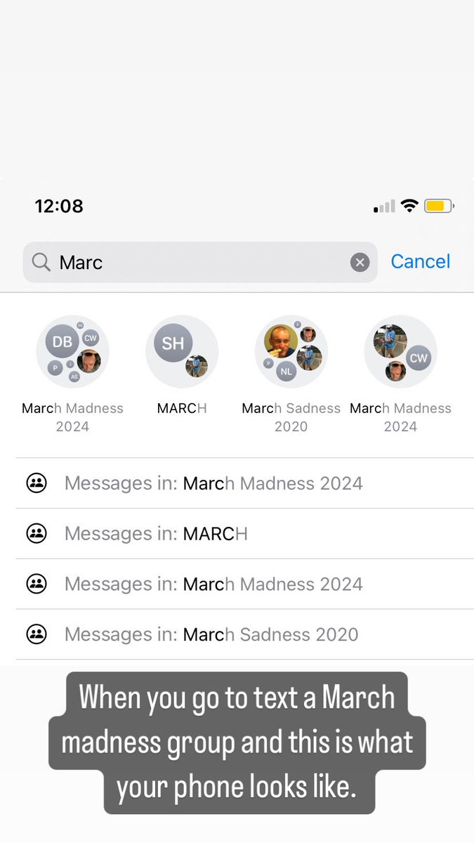 When you have too many March madness group texts. 

What a glorious problem.