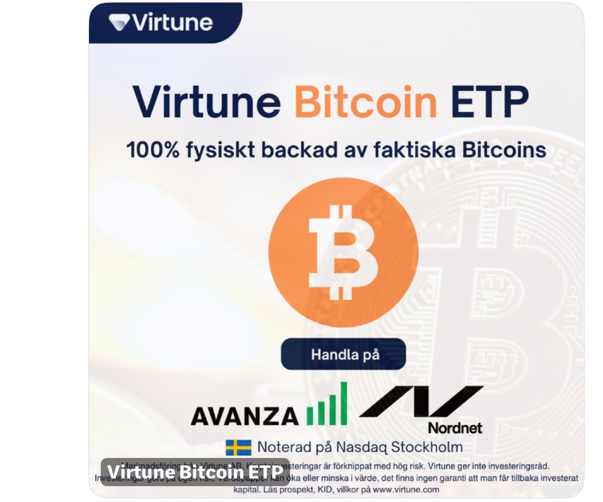 100% physically backed crypto ETF.