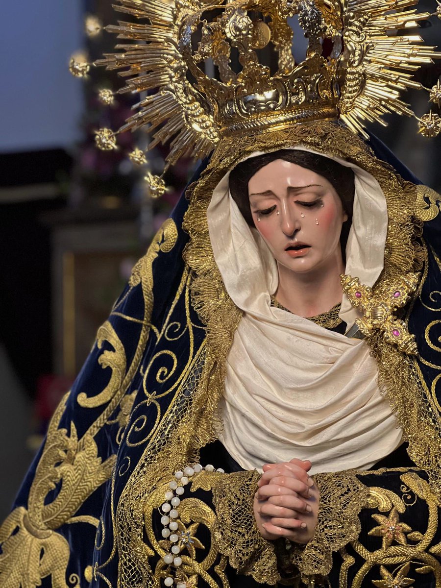 ServitasPuebla's tweet photo. Tras cinco largos meses, Nuestra Señora de los Dolores, se repone al culto tras el proceso de restauración al que ha sido sometida por @esperanzafdezc, especialista en conservación y restauración de obras de arte. https://t.co/pTP67Jlv6F