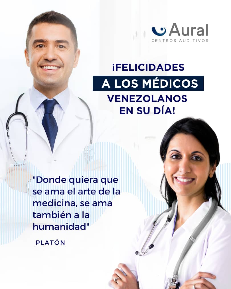 Desde los #CentrosAural en Venezuela, nos unimos a la celebración de honrar el día del #médico venezolano, personas de alto compromiso con la salud, con cada paciente, hacen una labor loable y merecen nuestro reconocimiento.
Extendemos a todos nuestra más sincera felicitación!