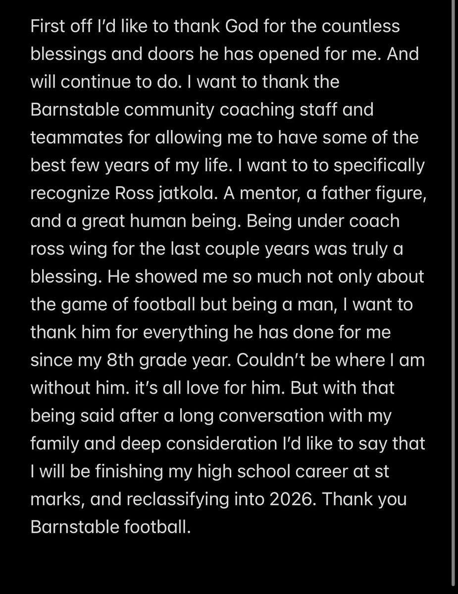 Chevaunie {Chevy} Shakespeare. (@chevaunies) on Twitter photo I will be continuing my academic and athletic career at st marks and reclassifying into the 2026 class. <a href="/StMarksFootball/">St. Marks Football</a> <a href="/CoachKG5/">Ken Goodwin</a> <a href="/CoachJatkola/">Ross Jatkola</a> <a href="/StableFootball/">BarnstableFootball</a> I will be continuing my academic and athletic career at st marks and reclassifying into the 2026 class. <a href="/StMarksFootball/">St. Marks Football</a> <a href="/CoachKG5/">Ken Goodwin</a> <a href="/CoachJatkola/">Ross Jatkola</a> <a href="/StableFootball/">BarnstableFootball</a>