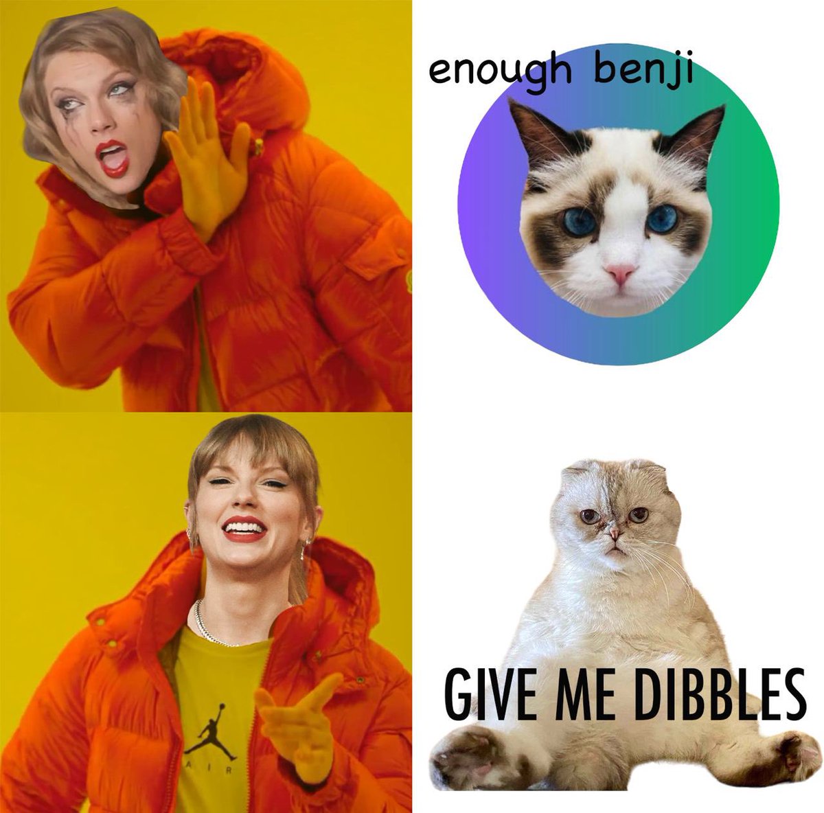 jumpypenguin68's tweet image. Love you Benji but I love your sis Dibbles more 😽

$DIBBLE #DibblesOnSol @Tswift_DIBBLES #SWIFTIESONSOL