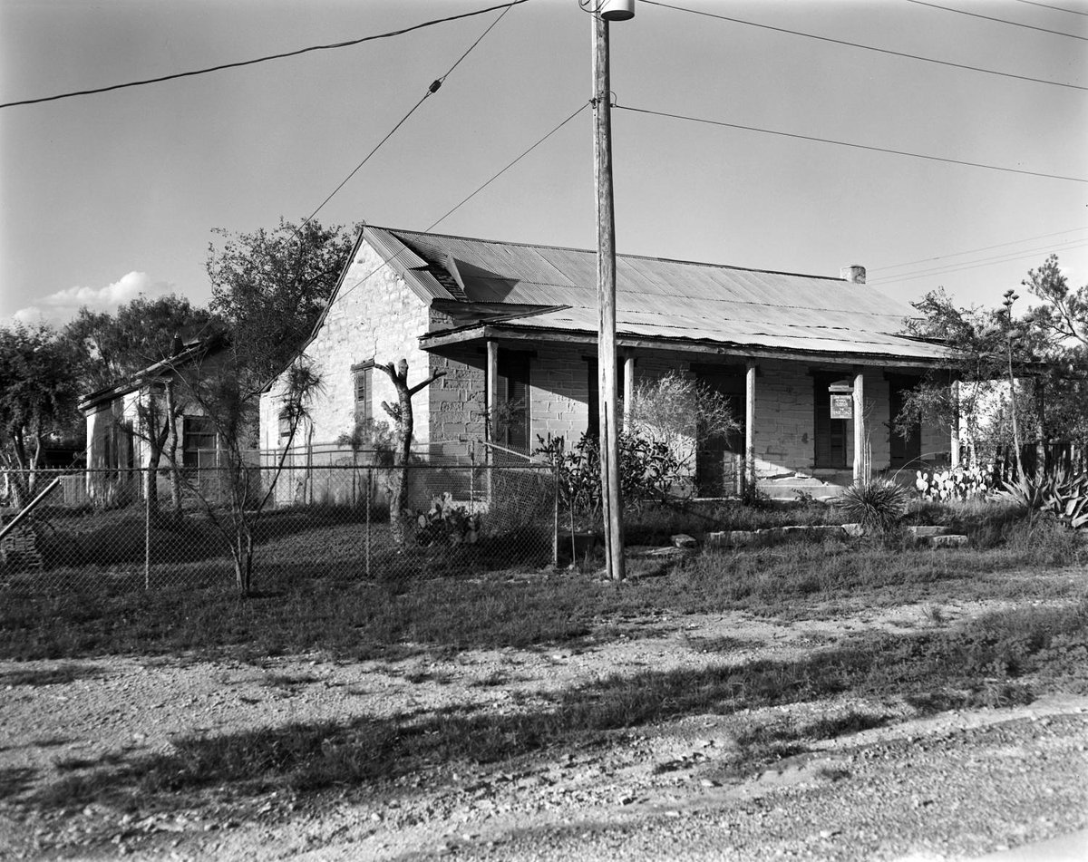 TracesofTexas's tweet photo. The Arcane Texas Fact of the Day:

If you go to 218 E El Paso Street in Brackettville, Texas you'll find a small stone house that was built in 1852 as a stagecoach stop for the San Antonio-San Diego stage. This photo shows the house as it appeared in 1978. After this, it fell further into disrepair and was close to being lost, but it was purchased and has been beautifully restored.  It's now a guest/holiday house that can be rented out.  This page exists partly to advocate for the preservation of historic Texas structures, so I'm elated to learn about this. At 172 years of age,  imagine the stories it could tell. 

Thanks so much to Traces of Texas reader Susan Hughes for letting me know about this. Where would this page be without y'all? And thanks to the The Portal to Texas History for preserving this photo of the house.