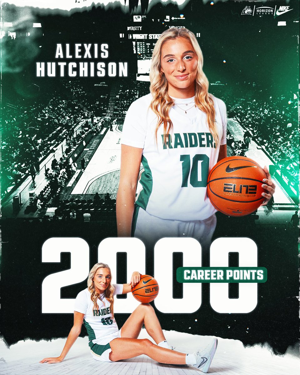 Alexis Hutchison reached 2,000 collegiate points in our Thursday night #HLWBB quarterfinal win! Congrats Alexis! #RaiderUP | #RaiderFamily