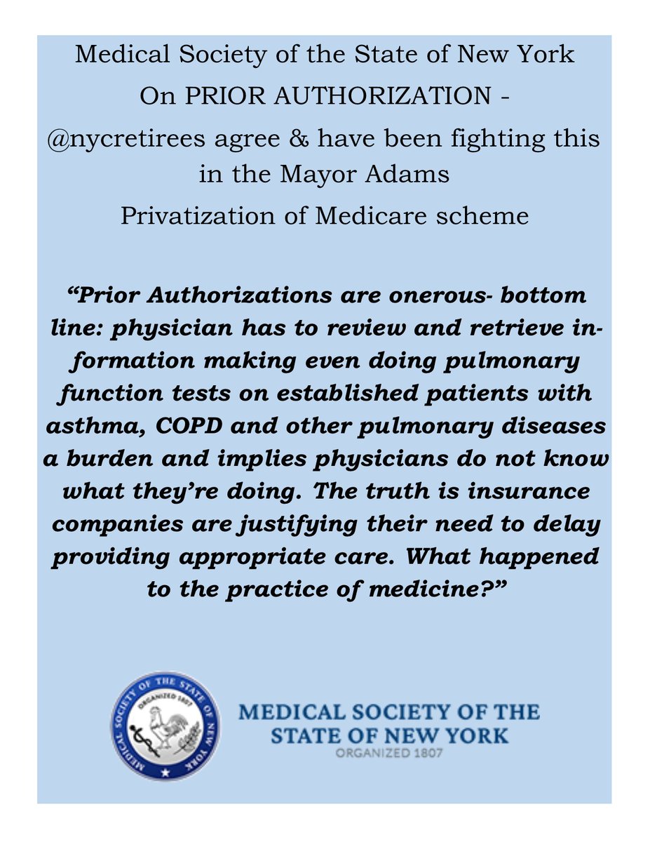 Marianne Pizzitola (@fdnychic) on Twitter photo Prior Authorization takes the power to TREAT Patients away from doctors & allows greedy insurance companies like <a href="/Aetna/">Aetna</a> <a href="/UHC/">UnitedHealthcare</a> <a href="/Humana/">Humana</a> <a href="/ElevanceHealth/">Elevance Health</a> <a href="/Sedgwick/">Faye Thompson</a> to deny needed Medical Treatment. We are seeing this in Medicare DisAdvantage plans. Another Reason <a href="/NYCMayor/">Mayor Eric Adams</a> shouldn't Prior Authorization takes the power to TREAT Patients away from doctors & allows greedy insurance companies like <a href="/Aetna/">Aetna</a> <a href="/UHC/">UnitedHealthcare</a> <a href="/Humana/">Humana</a> <a href="/ElevanceHealth/">Elevance Health</a> <a href="/Sedgwick/">Faye Thompson</a> to deny needed Medical Treatment. We are seeing this in Medicare DisAdvantage plans. Another Reason <a href="/NYCMayor/">Mayor Eric Adams</a> shouldn't