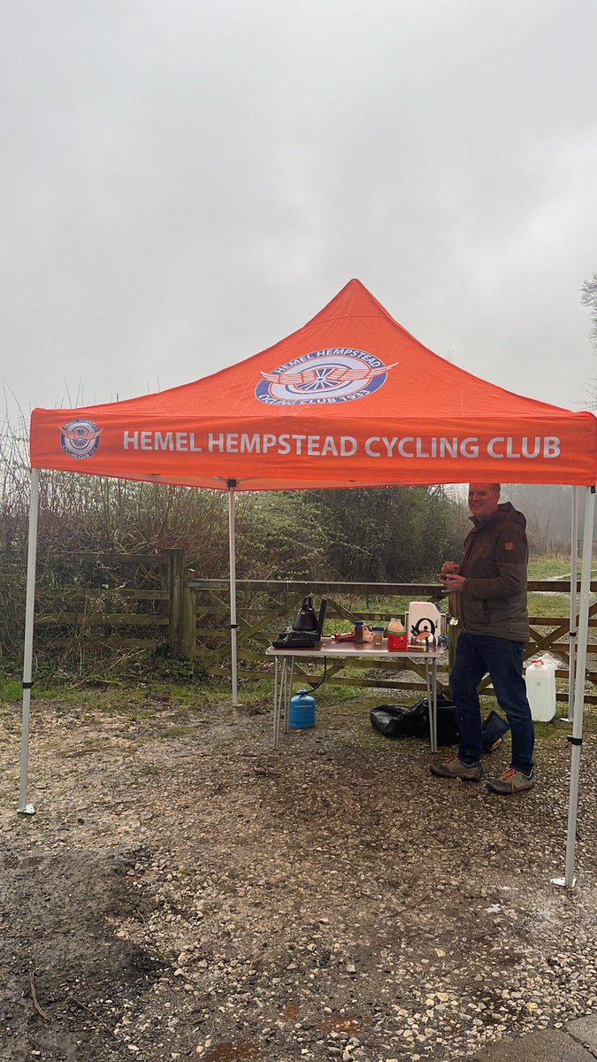 Well done to all the rider, helpers and organisers that made today’s @hemelcycling Reliability Ride possible! Here’s a photo from one of the checkpoints, ready and waiting for those that braved the elements.