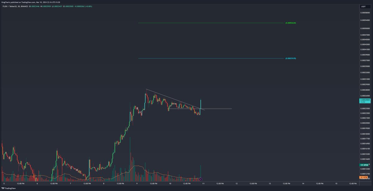 KingsCharts's tweet photo. $FLOKI Another round Loading ..  first Target 0.0036 https://t.co/PJhaZanVL2