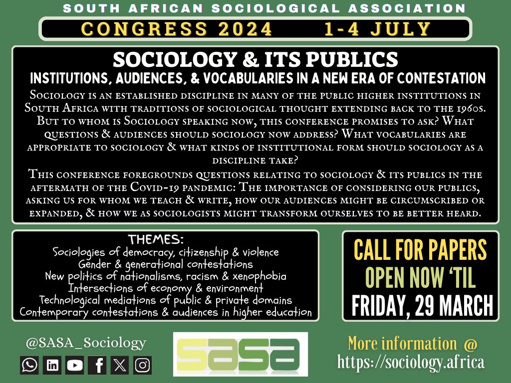 South African Sociological Association tweet media