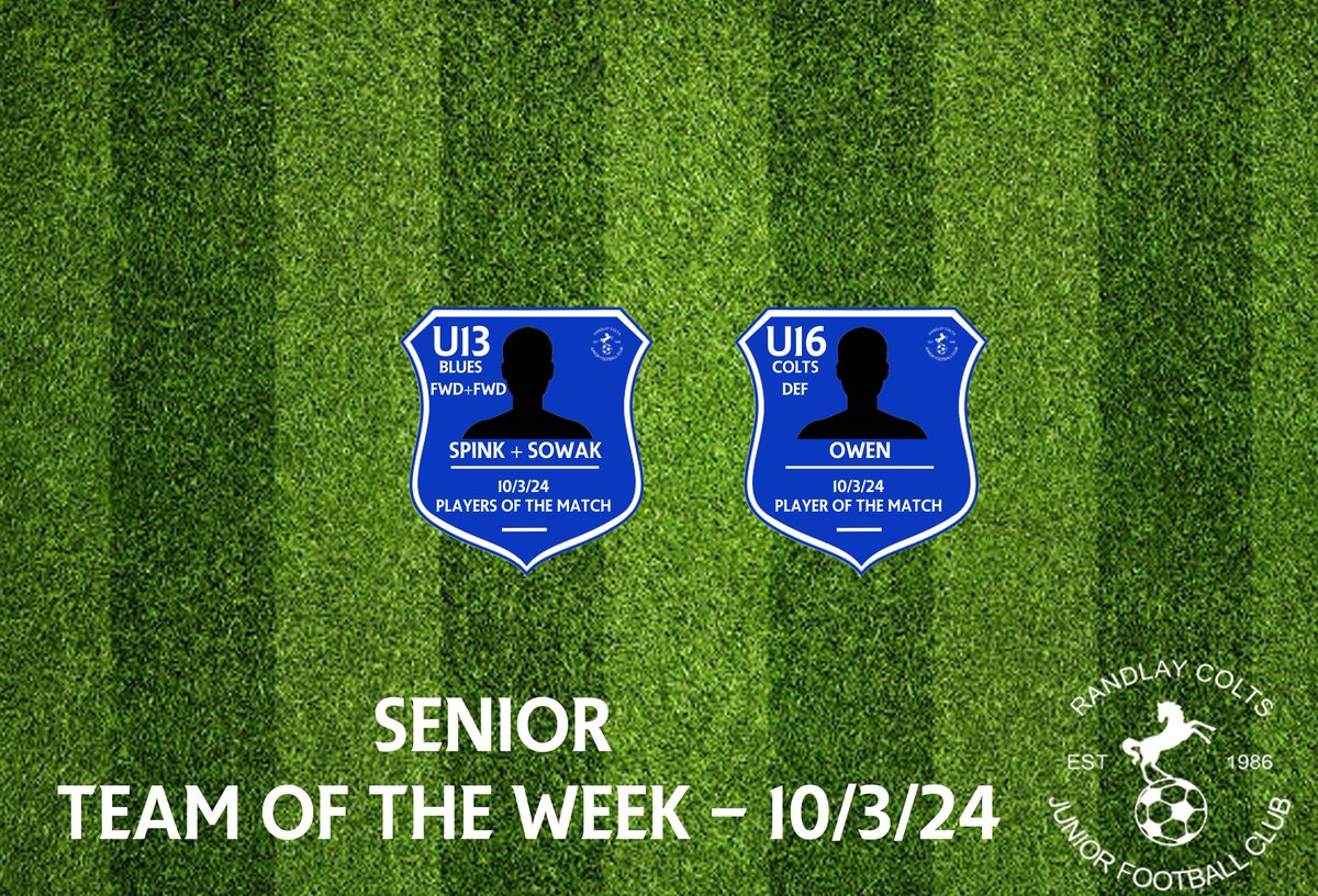 •TEAM OF THE WEEK - 10/3/24•

Congratulations to our current team of the week winners! ⚽️🏆

#TeamRandlay💙⚽️