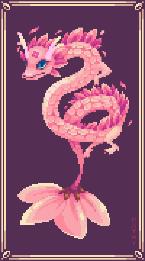 🌸Floral dragon for #monthofthedragon challenged by @illufinch