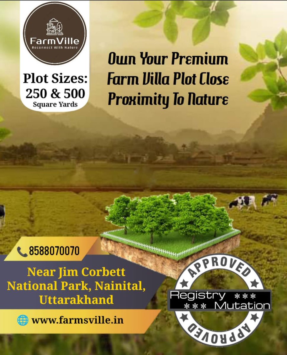 ☆ Best in Price &amp; Location.
☆ Asia's Best place for Jungle Safari.
☆ Best Place for Nature Walk &amp; Bird Watching.
☆ 200 mtr. From River.
☆ Nearby 3 Major Waterfall.
☆ 200 Mtr. From Ramnagar to Nainital Highway.

For Details
Call: 9410306838
WhatsApp: 8588070070 / 9355070070