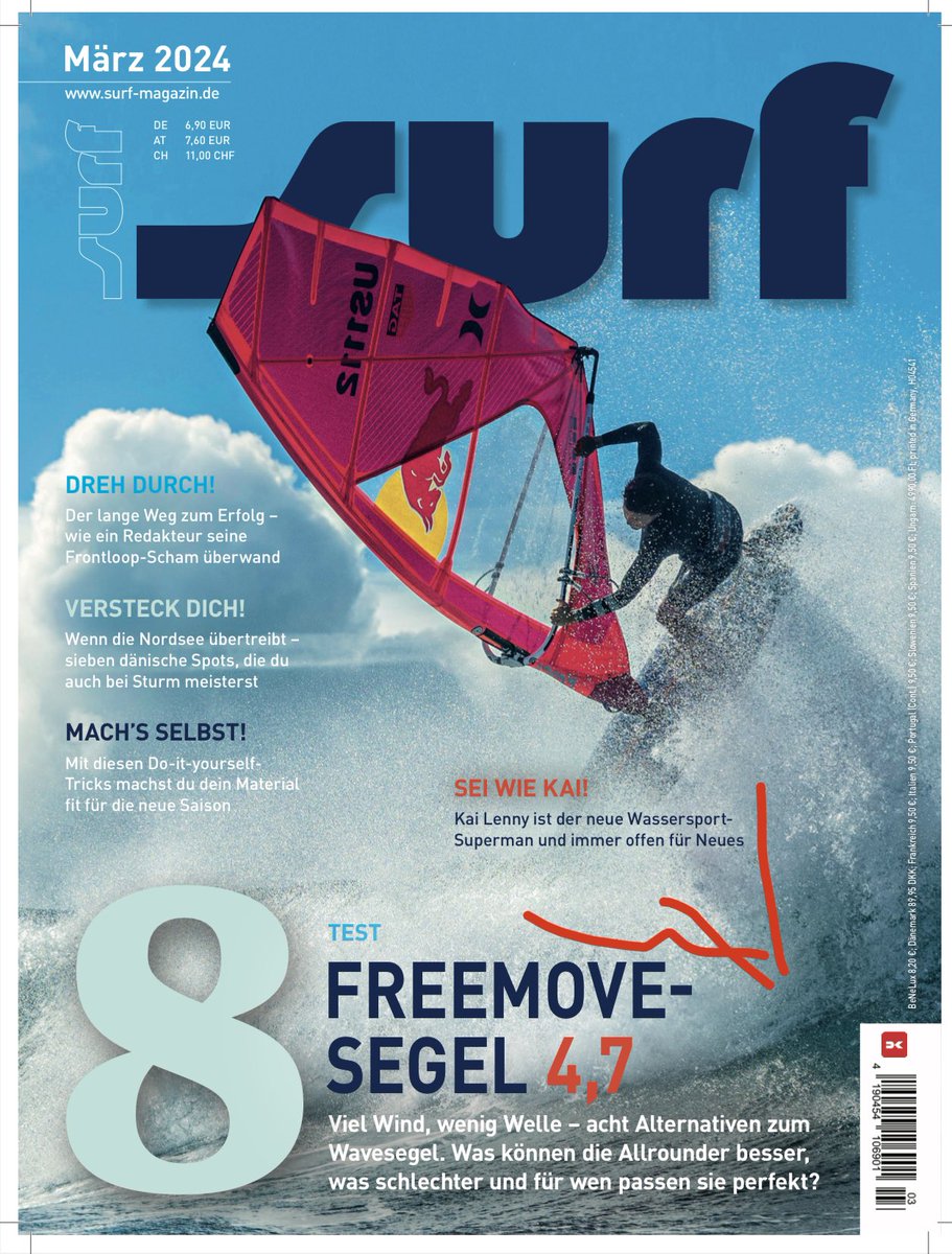 Stoked to make it on the cover of this legendary Windsurf Mag. If you want more windsurfing articles, reviews/tests, imagery check out their website surf-magazin.de/en/windsurfing…