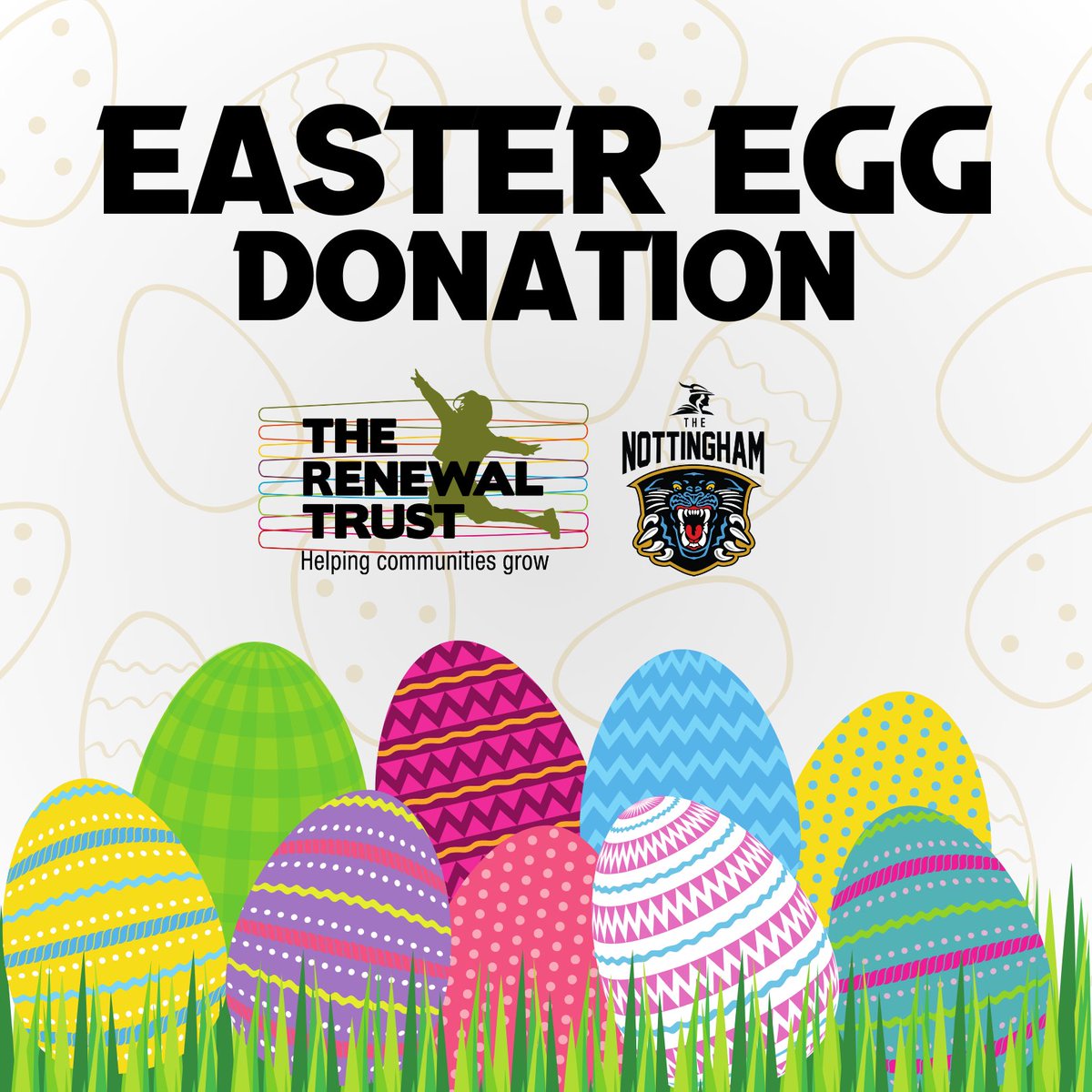 😻 Supporters can donate an Easter Egg for The Renewal Trust tomorrow and be entered into a draw to win a signed Panthers jersey!

✅ Drop your eggs at the Panthers Kiosk in the foyer!

📝 More info ➡️ tinyurl.com/36xux9kd