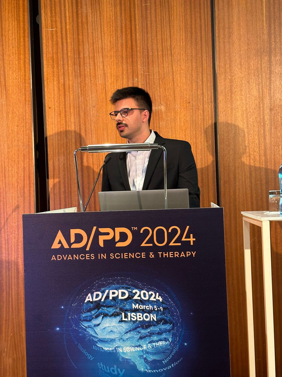 Very happy to have the opportunity to present my work at #ADPD2024 🇵🇹. The experience of my first oral presentation could not be better. I would to thank @LabPascoal for all the support, and special thanks to my mentors @BellaverBruna @TharickAPascoal 🧠