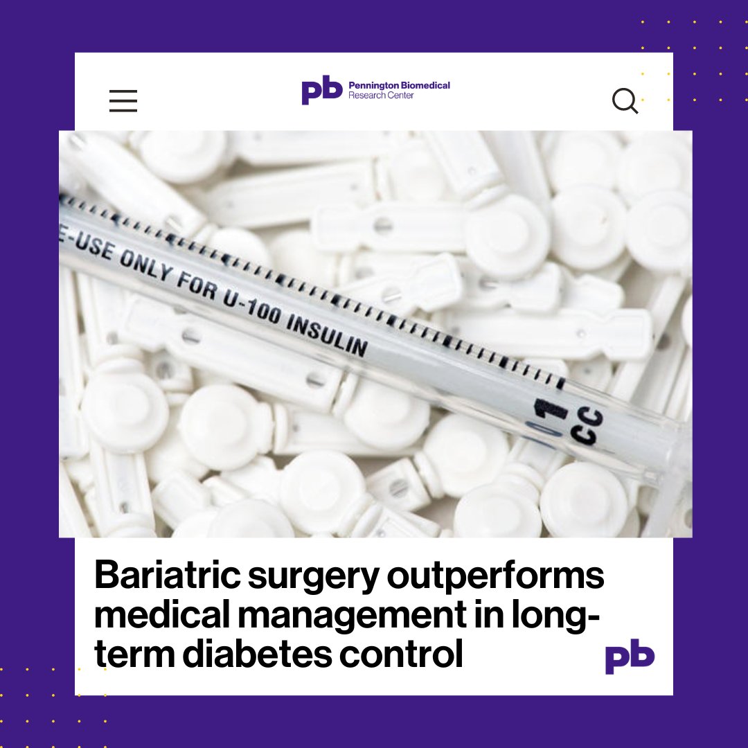 'Bariatric surgery outperforms medical management in long-term diabetes control...' To view the full article, visit ow.ly/H7Zi50QOXvp #DiabetesResearch