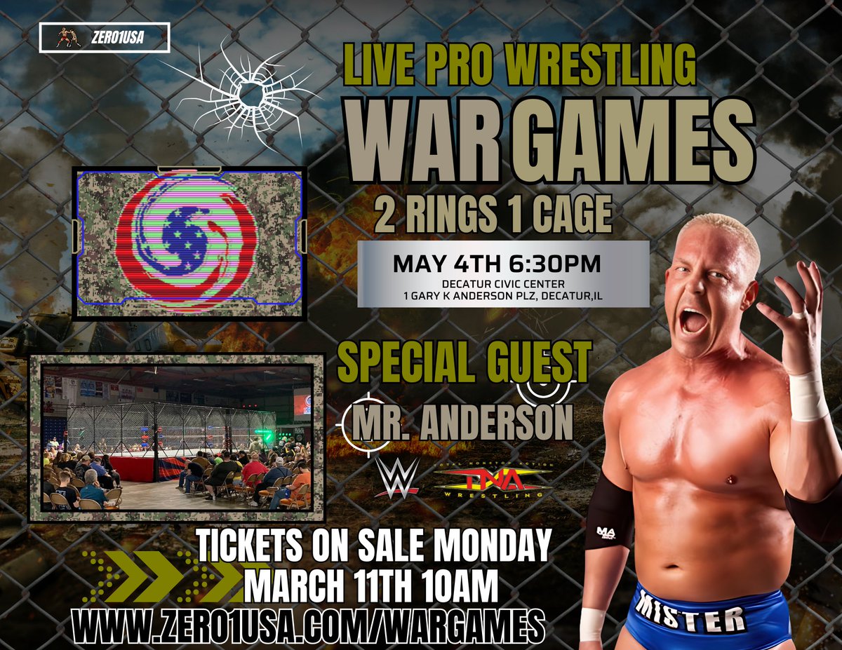 Next couple shows !!!! Tickets for Prelude To Wargames is on sale!! zero1usa.com/tickets !! Wargames go on sale tomorrow!!