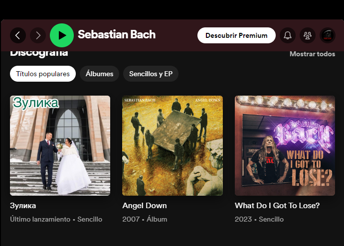 hrh2008's tweet photo. @Spotify  I think that someone hacked Sebastian Bach's  profile, because, he has published a song that is not even his and in another language, and that publication has nothing to do with his real songs, since nothing related appears on the internet https://t.co/FthvZo0noz