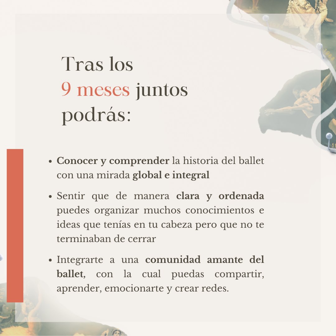 Una historia del ballet. Del Romanticismo hasta nuestros días. Un programa en el cual a través de 9 meses y con grandes invitadas recorreremos la historia de los teatros, obras y personajes que fueron construyendo la historia del ballet.

luciachilibroste.com/programa-una-h…