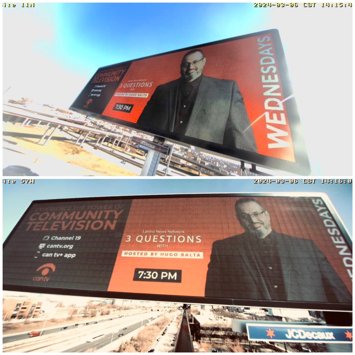 HugoBalta's tweet photo. The mystery of what caused major highway traffic has been solved 🚗🚙🚕

Mira Mami…I’m on a billboard 😎 
-
#3QuestionsWith…
👉🏽https://t.co/Zkfrsdmuac

@illatinonews, @LatinoNewsNet_ 
@cantvchicago https://t.co/kxO9kRj9PD