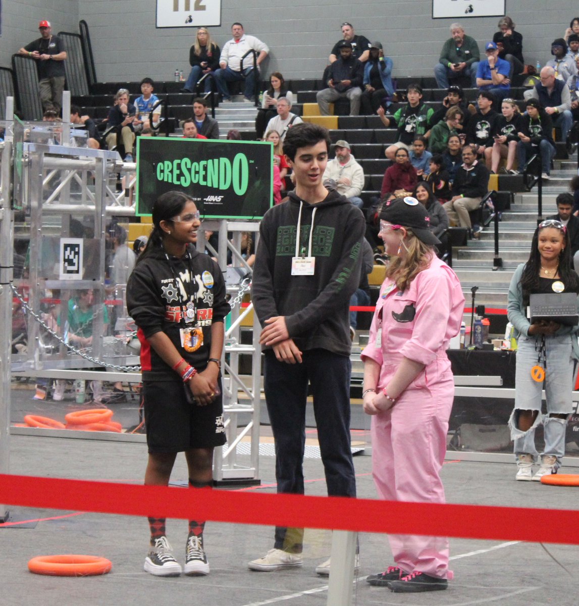Team SPORK chose teams 8737 Glitch 2.0 &amp; 2640 HotBotz for Playoffs!! We placed 3rd during qualifiers!!

<a href="/hotbotz2640/">HOTBOTZ</a> 
#glitch2.0
#stabstabscoop
#omgrobots
#FirstInShow
#Crescendo