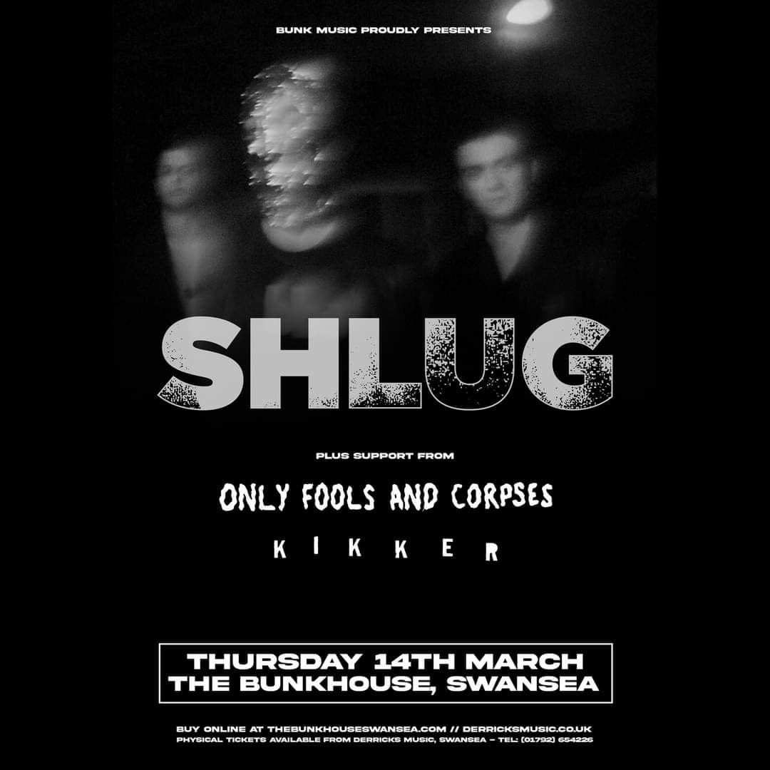𝙏𝙃𝙐𝙍𝙎𝘿𝘼𝙔‼️
Explosive punks @shlugshlug return to destroy the Bunk stage! 💀⚡

+Special guests:
@kikkersuck 
Only Fools and Corpses

Expect it to be loud and expect to see pants.

🕕 Doors 18:00
🎟️ £7 ADV 

Get tickets ⇨ bunkhousebar.gigantic.com/shlug-tickets/…