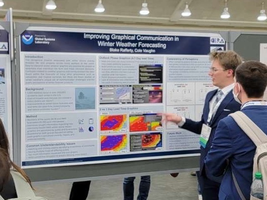 AMS Board on Societal Impacts (@ams_soc_impacts) on Twitter photo We wanted to highlight some of our student award winners from #AMS2024! Here is our First Place Poster winner Blake Rafferty <a href="/BlakeRafferty1/">Blake Rafferty</a> with his poster “Improving Graphical Communication in Winter Weather Forecasting”. Congratulations Blake! We wanted to highlight some of our student award winners from #AMS2024! Here is our First Place Poster winner Blake Rafferty <a href="/BlakeRafferty1/">Blake Rafferty</a> with his poster “Improving Graphical Communication in Winter Weather Forecasting”. Congratulations Blake!
