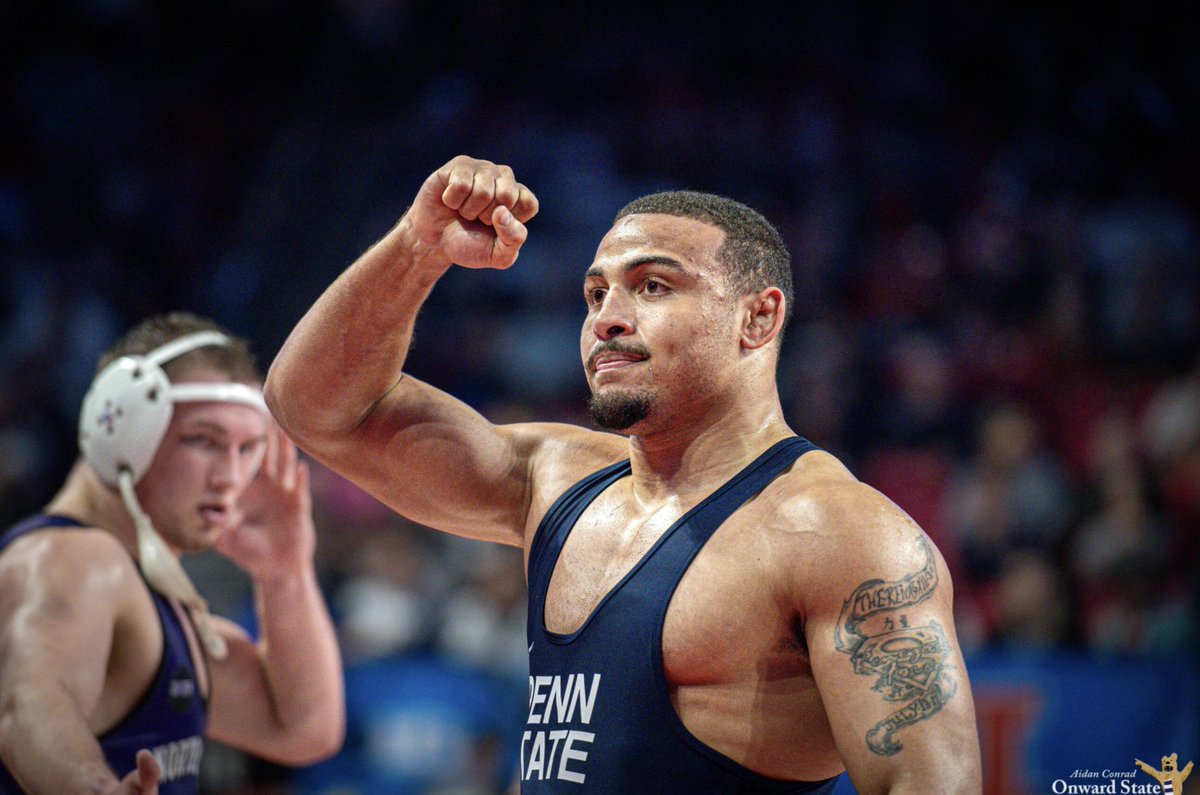 OnwardState's tweet photo. It's just routine at this point. 

Aaron Brooks is a four-time Big Ten Champion at 197 pounds! https://t.co/4ugC0j9O8e