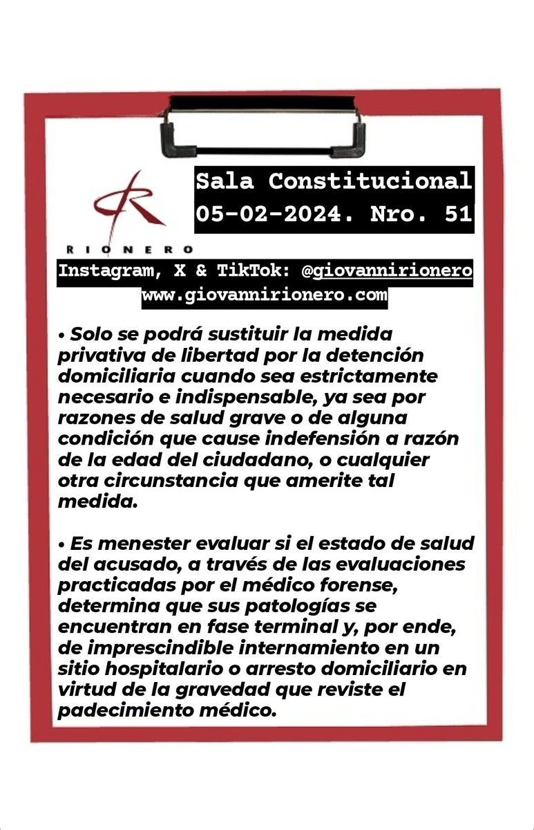 Solo se podrá sustituir la privativa de libertad por la detención domiciliaria cuando sea estrictamente necesario e indispensable, ya sea por razones de salud grave o de alguna condición que cause indefensión a razón de la edad, o por cualquier otra razón que amerite tal medida.