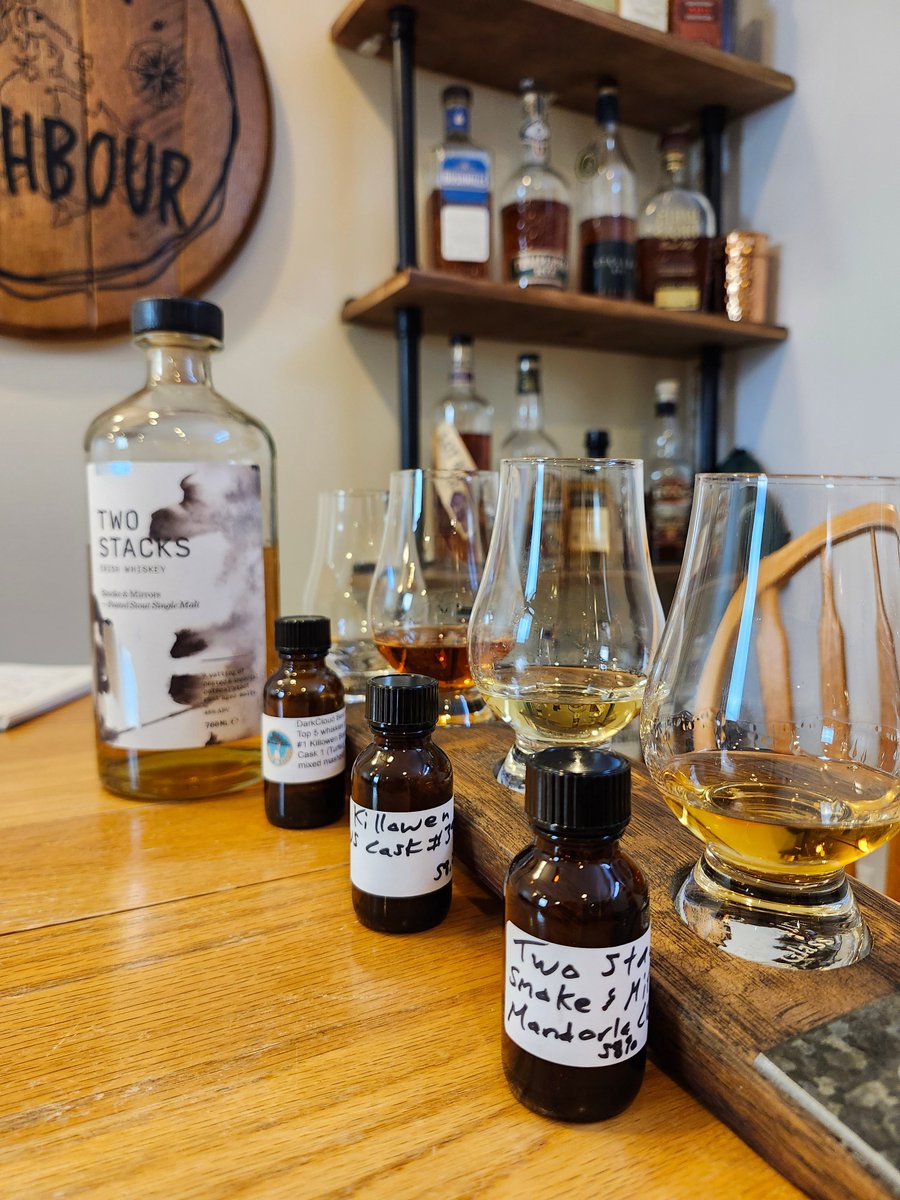 WhiskyNeighbour's tweet photo. Wild Irish Whiskey! Killowen Barántúil, PWS Cask, and Two Stacks Smoke&amp;Mirrors in a Mandorla cask ?! These are very, very unique Irish Whiskey samples #killowen #twostacks #irish #whiskey #whisky #potstill #ireland #whiskyneighbour https://t.co/KGhtoaVCS1 https://t.co/SLLovsOWRJ