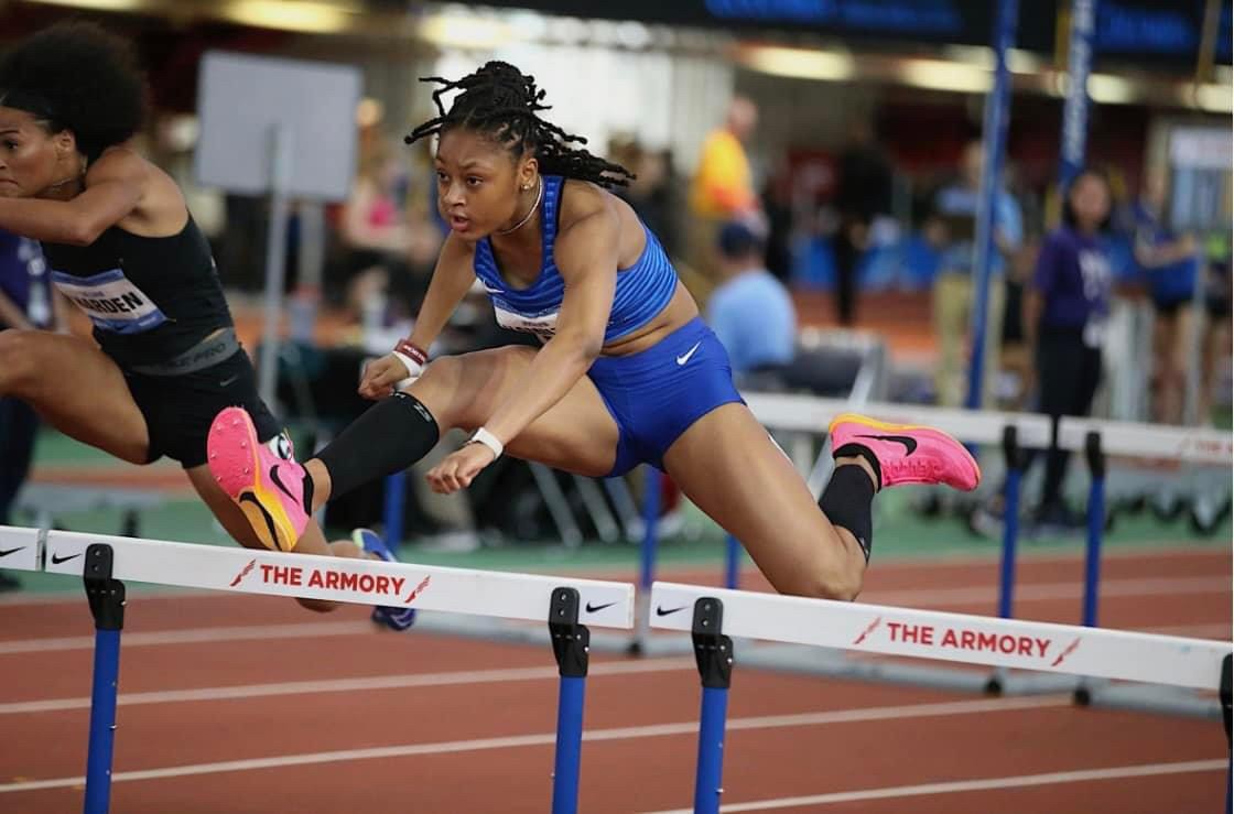 National champion in 60m hurdles! 8.21s , new USA #1 Congrats Joslyn
