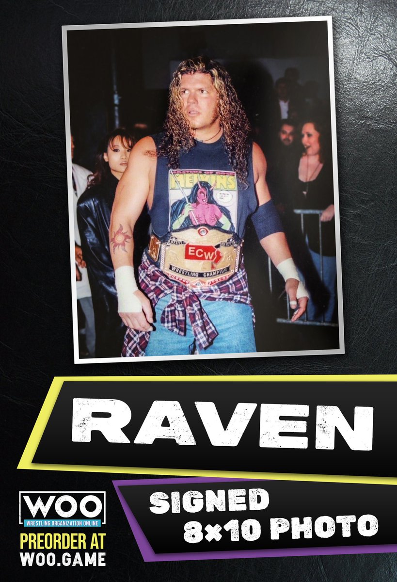 Did you know you can bring your own items to @wrestlecon to be signed by @theraveneffect? You can also order a combo and get a picture with the leader of the Flock! Pre-order yours today and save some money at woo.game