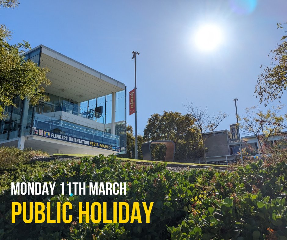 Library staff are unavailable today due to the public holiday. Central, Medical, Sturt, and Tonsley remain available 24/7 with swipe access. City Campus will be closed today and will reopen tomorrow 🦆📚