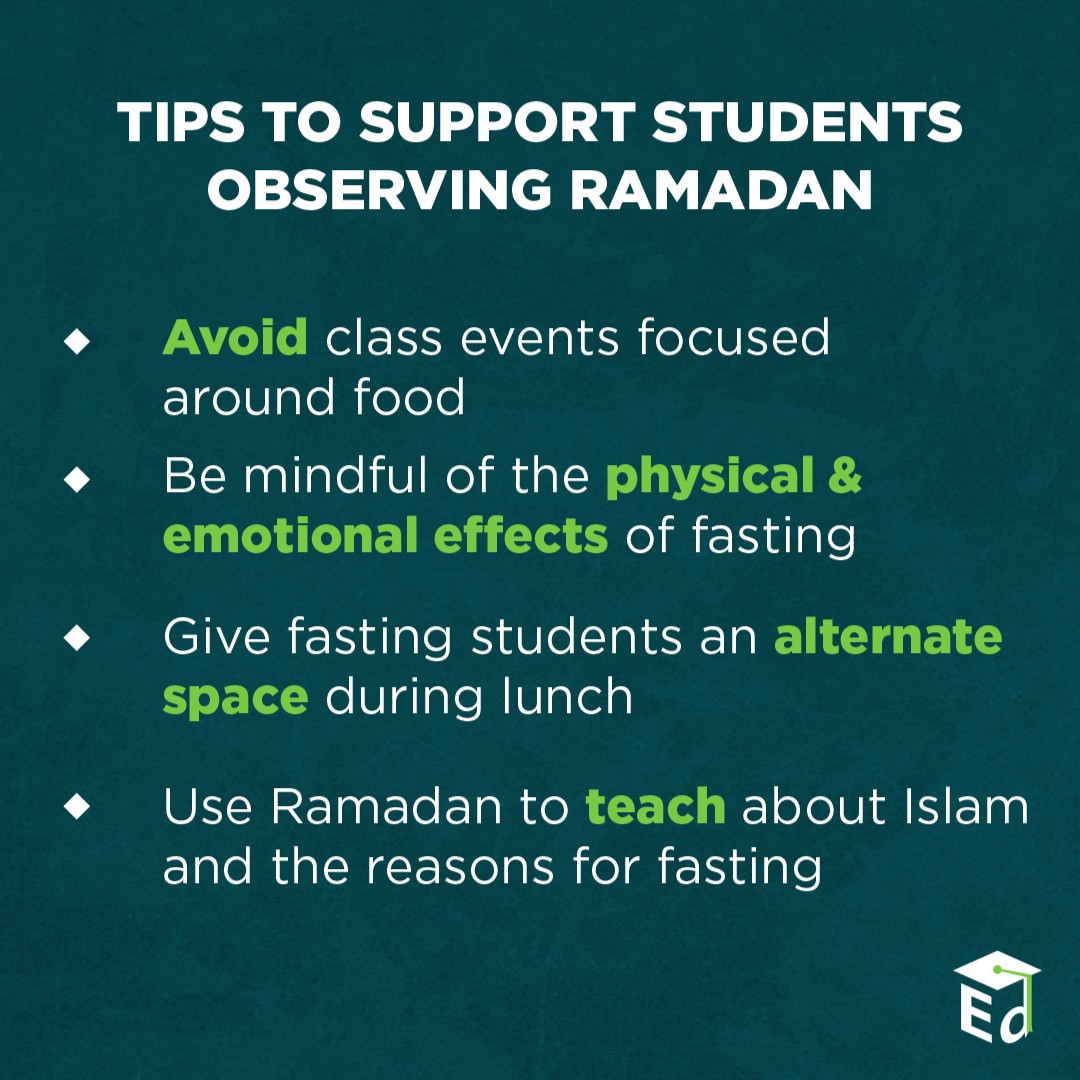 As #Ramadan begins, these tips can help school communities support students who are observing.