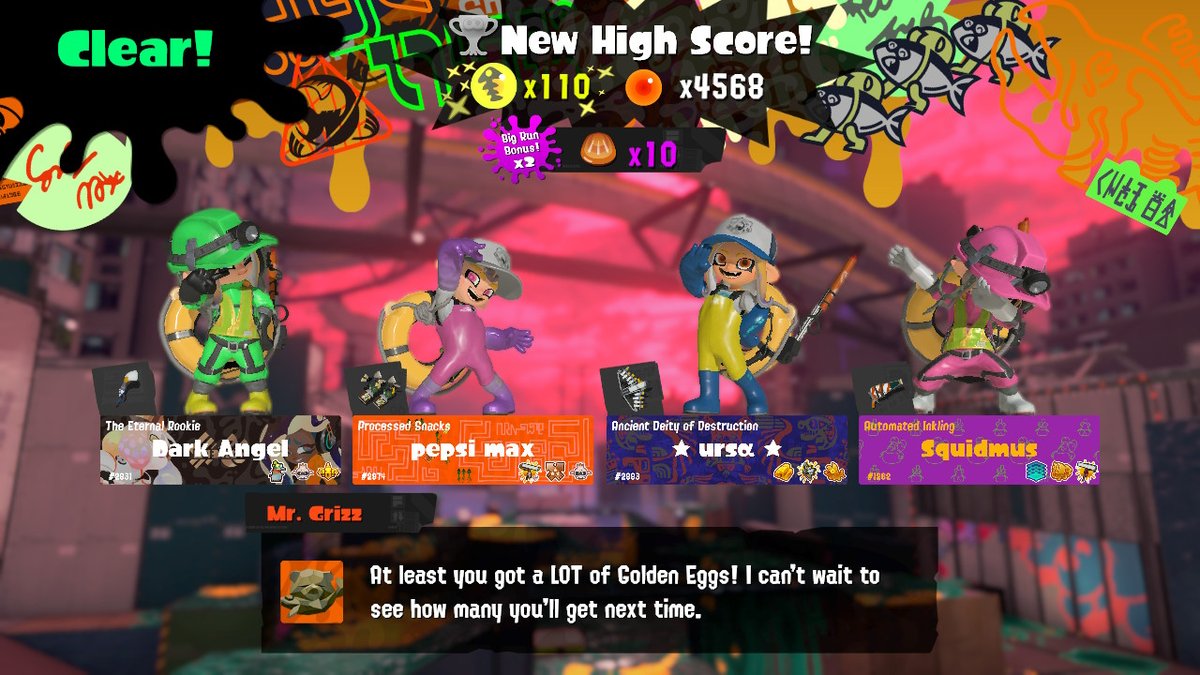 eirikaily's tweet photo. kitty gang clocking in to get some salmons!!!! @purliuart o7 #Splatoon3 #NintendoSwitch https://t.co/RADpgodMZh
