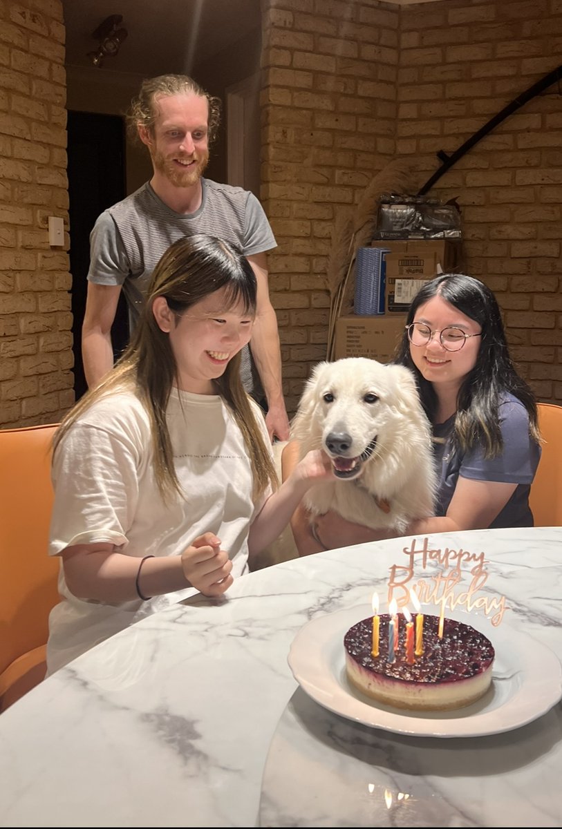 AHNHomestay's tweet photo. Happy Birthday Misato! 

Celebrating with her hosts, Whitney and Rob and her fur-brother, Titus in Perth ❤️🎂🎈

#AHNHomestayPets #AHNStudentSpotlight  #AustralianHomestayNetwork #HomestayWithAHN #InternationalStudent #Homestay #Australia #InternationalFamily #HostFamily https://t.co/DF1u9wddVv