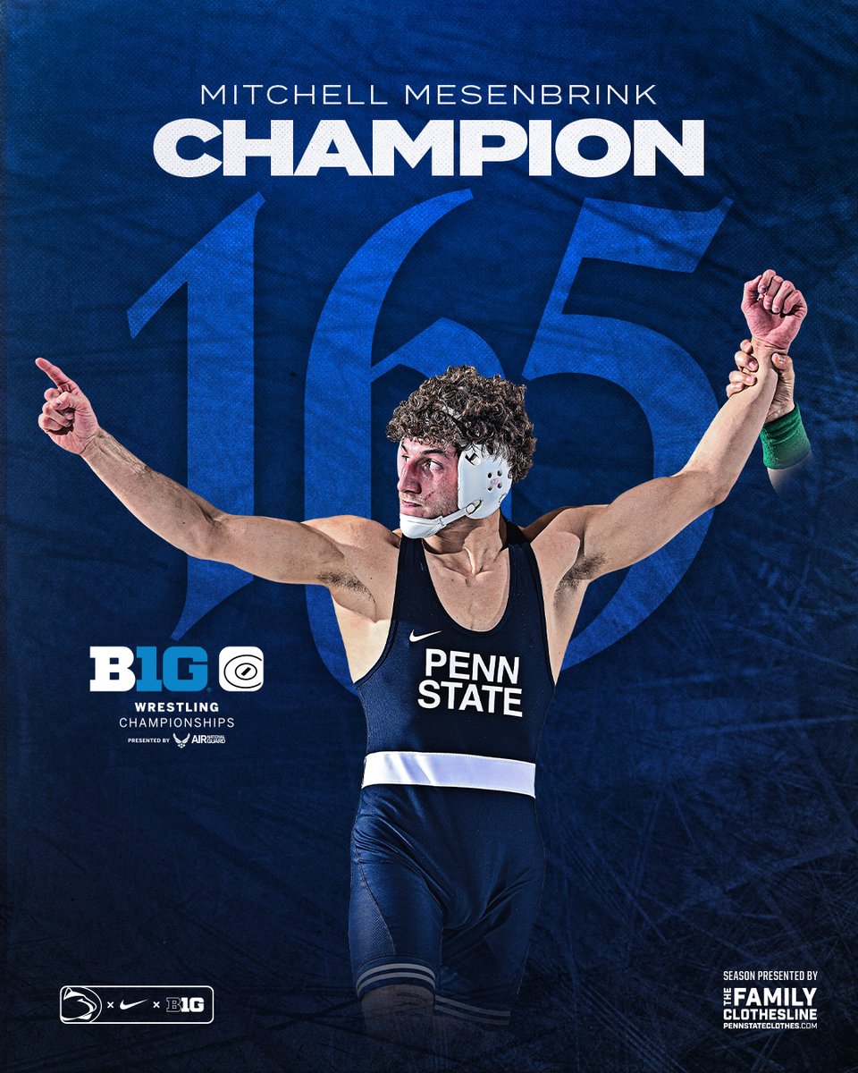 MITCHELL MESENBRINK B1G CHAMPION! Mesenbrink a 13-11 win over Hamiti! #PSUwr