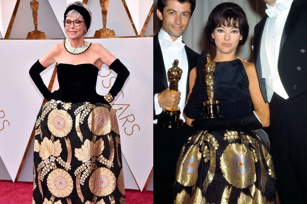 Rita Moreno wearing the same dress in 2018 as she did in 1962 at the #Oscars is still one of the coolest things ever. 

#Oscars2024