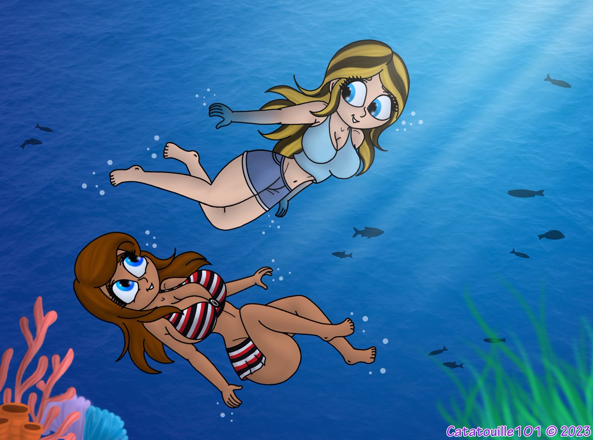 Dakota and Cassie are swimmin' with the fishes (but in a cute, innocent way, not the mobster way)!

Commission for Cutiesaurs on Deviantart.

#dakotafalcone #cassiebutterfly #commission #underwater #cutegirls