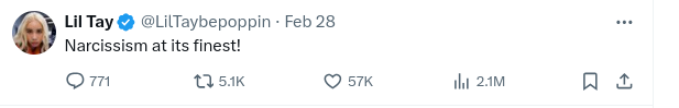 HE GOT LITTLE TAY ON HIS ASS LMAO