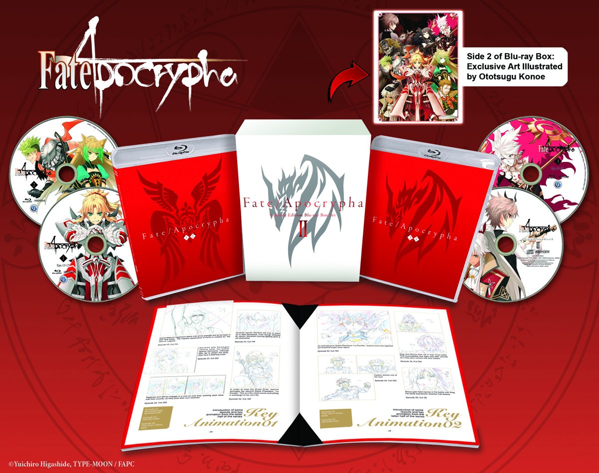 AnimeColl3ctive's tweet photo. The Fate/Apocrypha Box Set 2 from @aniplexUSA is back up on @ShopCrunchyroll! 

This is one of the final Fate box sets I've been needing 😁

Link below for anyone else that's been waiting for this one to restock!

https://t.co/iQ9uz0E9qm

#ad https://t.co/252hpd5wBg