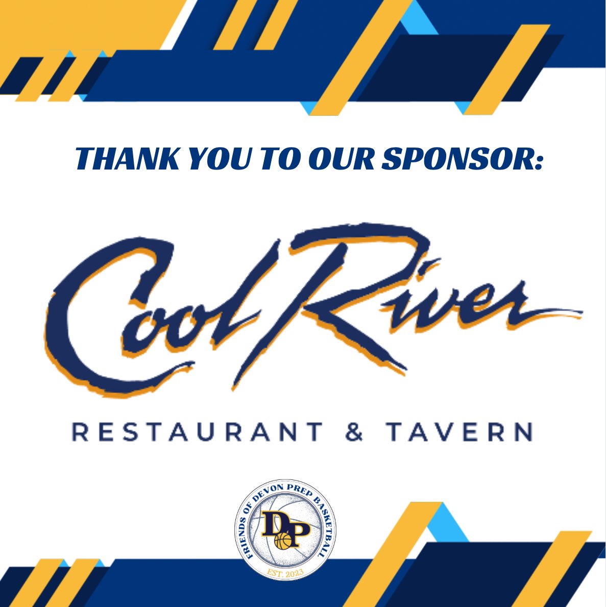 DevonPrepBBall's tweet photo. Many thanks to Cool River in Valley Forge for sponsoring the Tide’s first round game broadcast by @boblongsports. Bob, @BadgleyBruce @HuckPalmer &amp; @BradyJoyce4 provide awesome coverage. 

You can catch it here: 

https://t.co/0qI781mupm

#gratitude #rolltide🌊 https://t.co/leFurLYjda