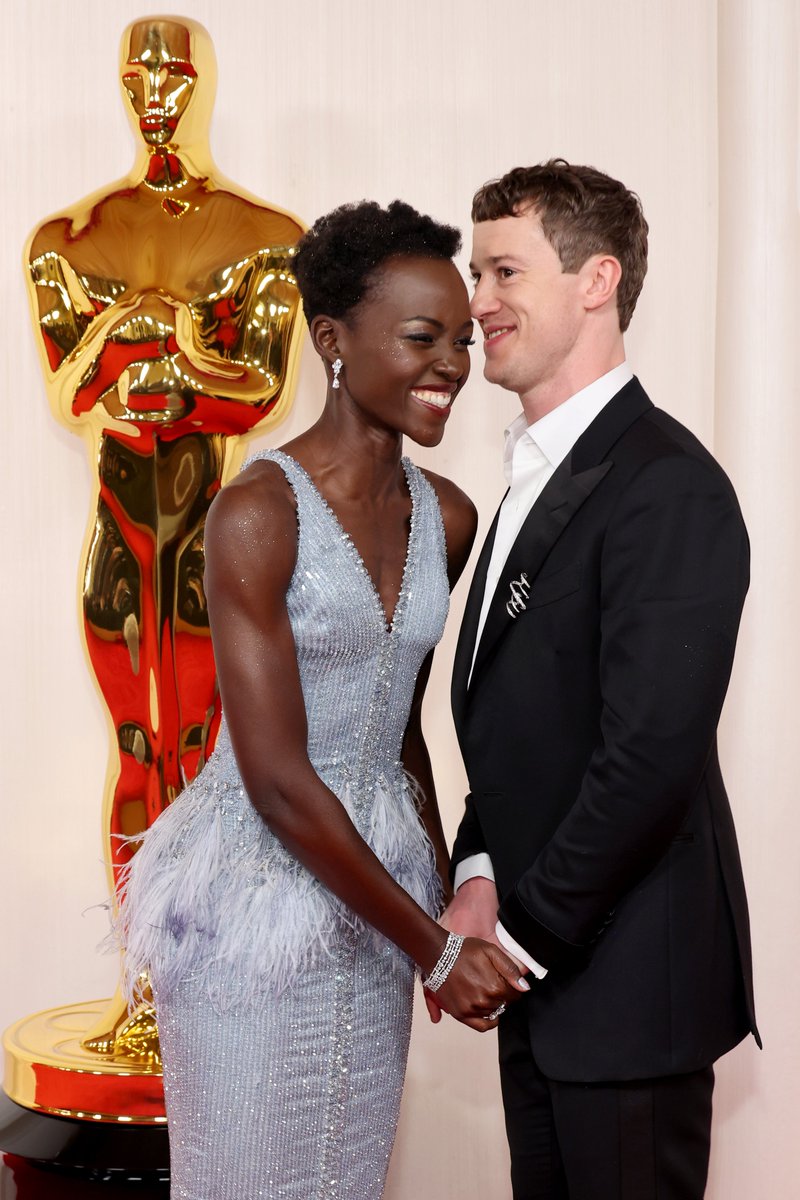 This isn't a quiet place— make some noise for Lupita Nyong'o and Joseph Quinn. #Oscars